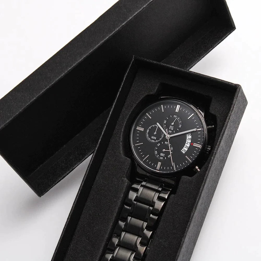 To My Grandson - Engraved Black Watch, Grandson Watch, Gifts for Grandsons  | eBay